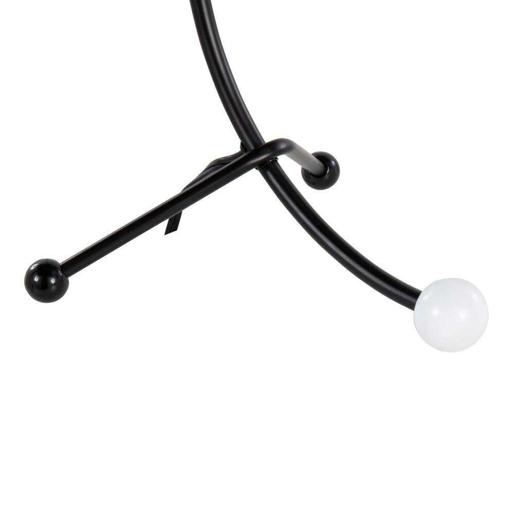 Black Metal, White Plastic Eileen Task Lamp. Picture 8