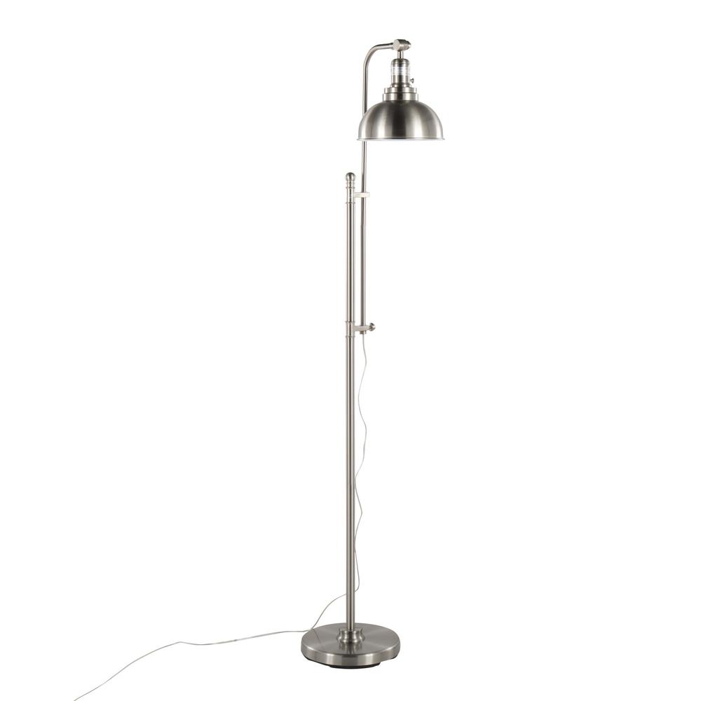Nickel Emery Floor Lamp. Picture 1