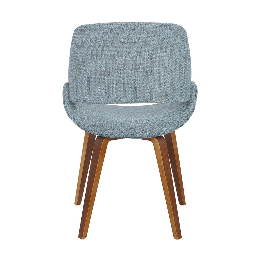Walnut, Blue Fabrico Chair - Set of 2. Picture 5