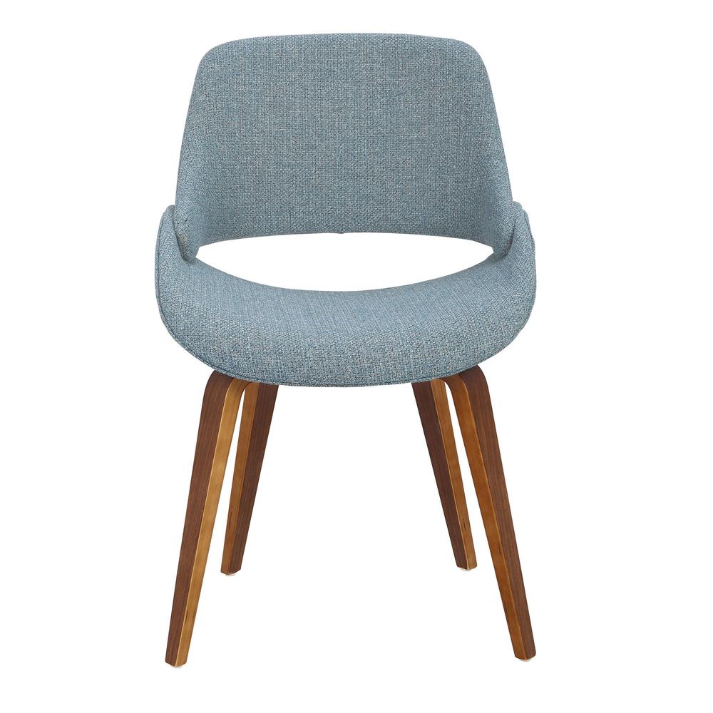 Walnut, Blue Fabrico Chair - Set of 2. Picture 6
