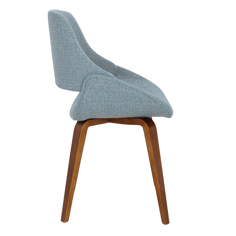 Walnut, Blue Fabrico Chair - Set of 2. Picture 3