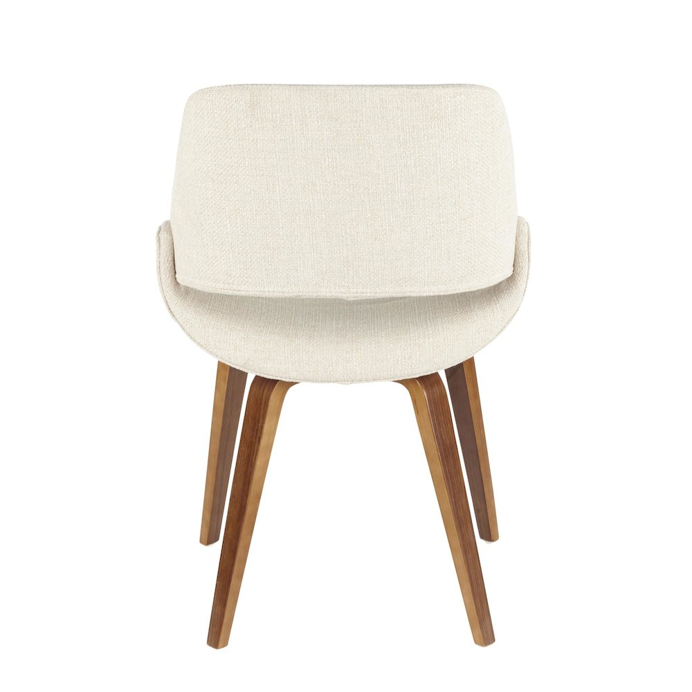 Walnut Wood, Cream PU Fabrico Chair - Set of 2. Picture 5