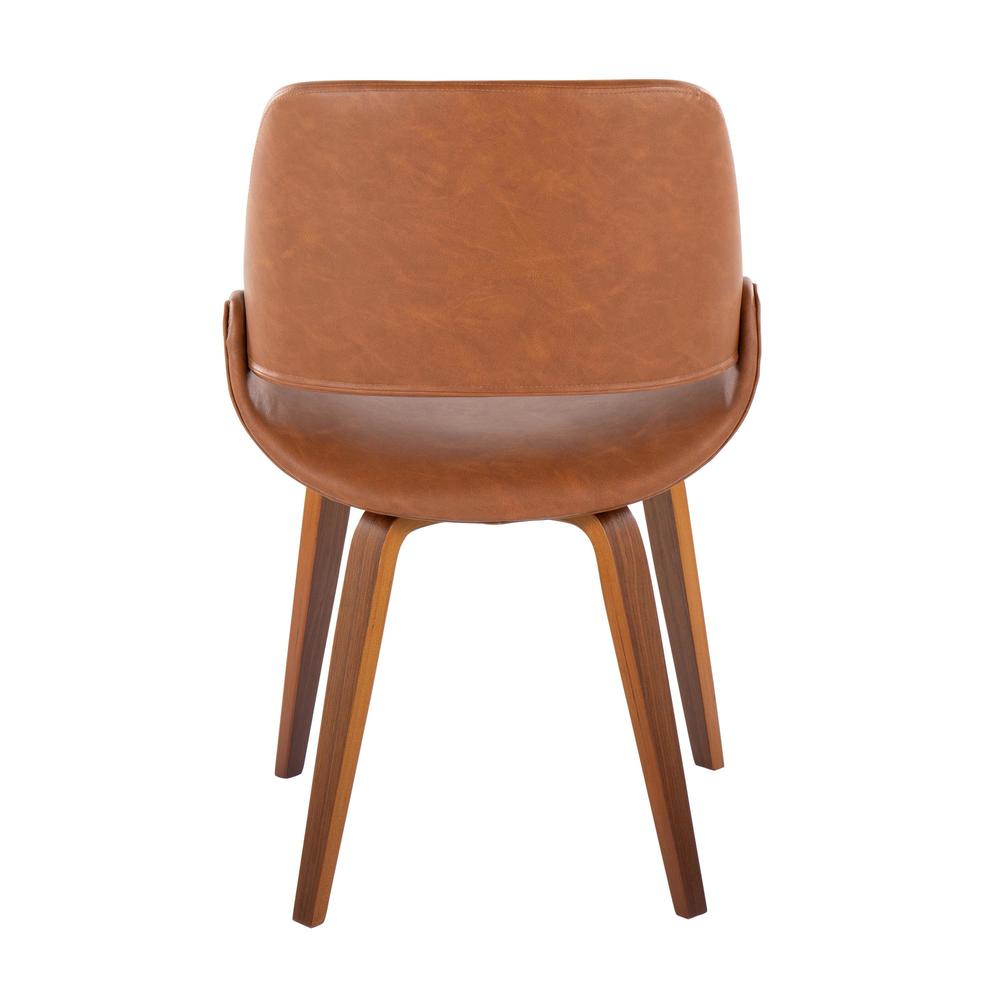 Walnut Wood, Camel PU Fabrico Chair - Set of 2. Picture 5