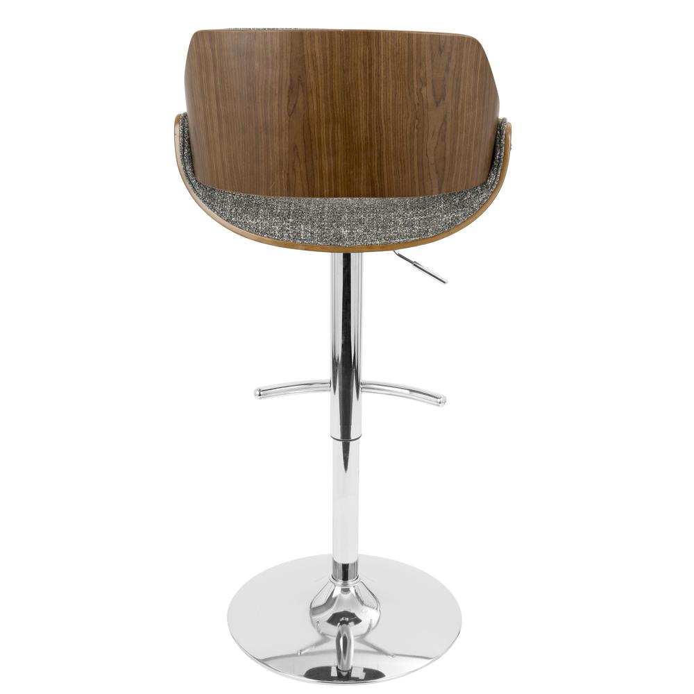 Walnut, Grey Fabrizzi Barstool. Picture 5