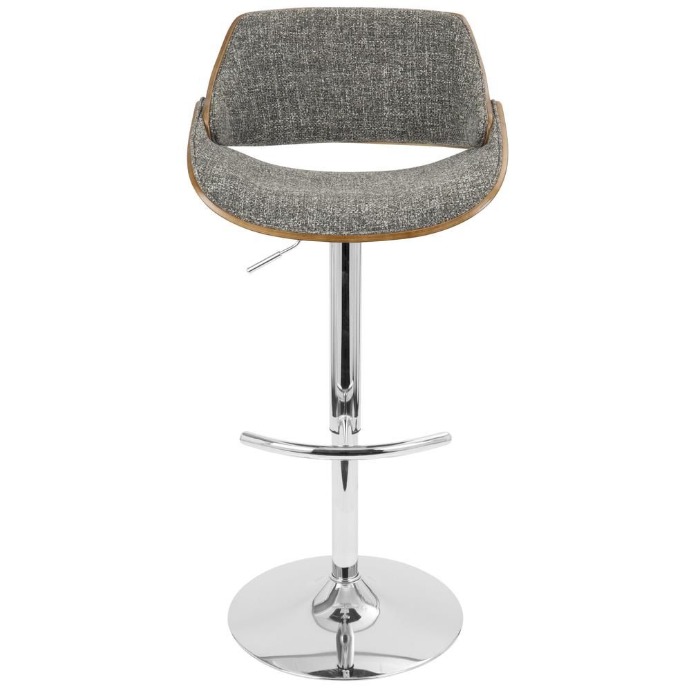 Walnut, Grey Fabrizzi Barstool. Picture 6