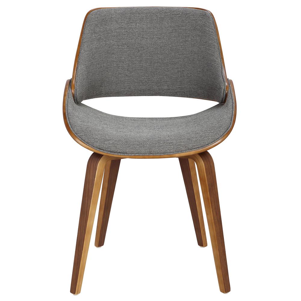 Walnut, Grey Fabrizzi Chair. Picture 6