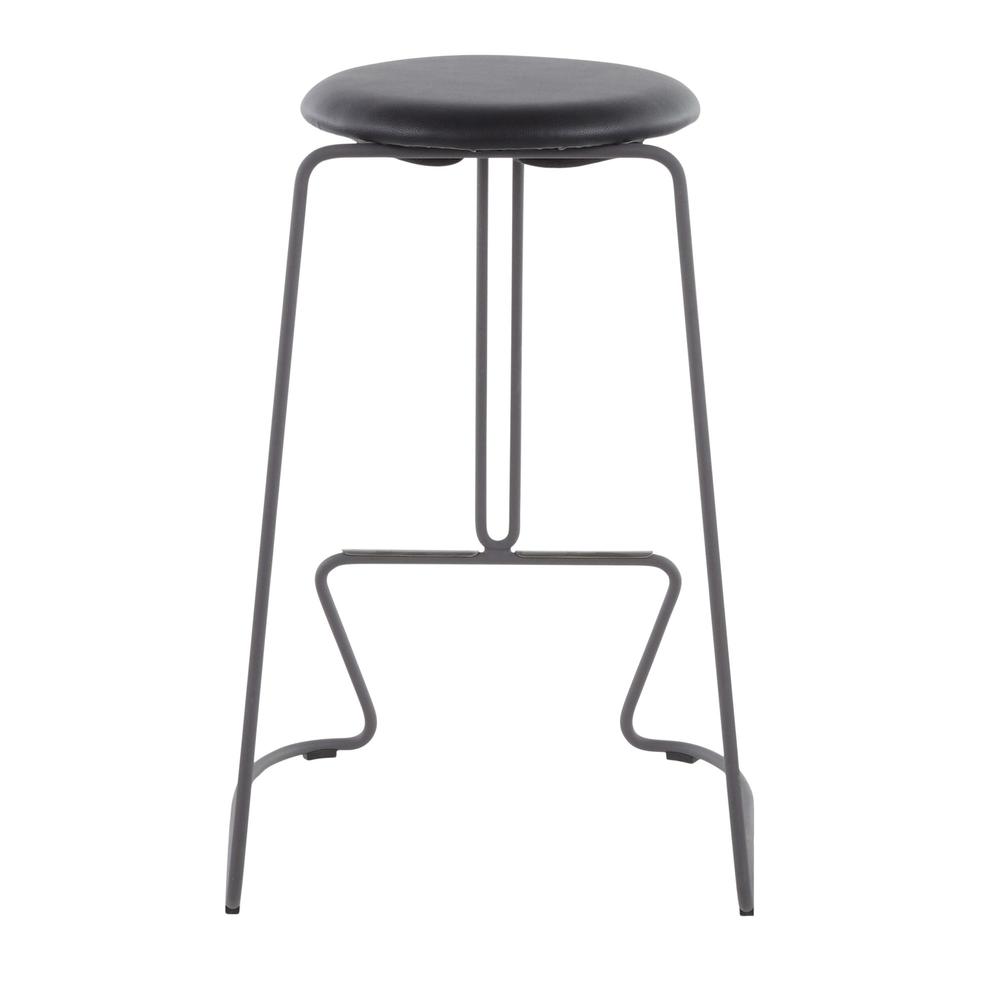 Grey Steel, Black PU Finn Counter Stool - Set of 2. Picture 5