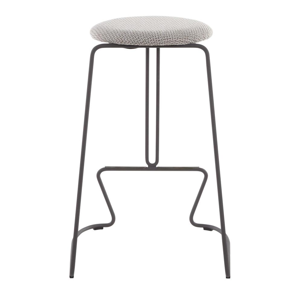 Grey Steel, Light Grey Fabric Finn Counter Stool - Set of 2. Picture 5