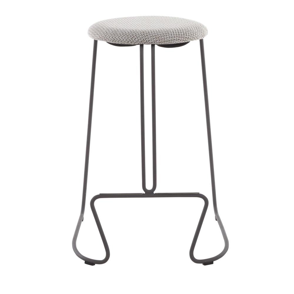 Grey Steel, Light Grey Fabric Finn Counter Stool - Set of 2. Picture 6