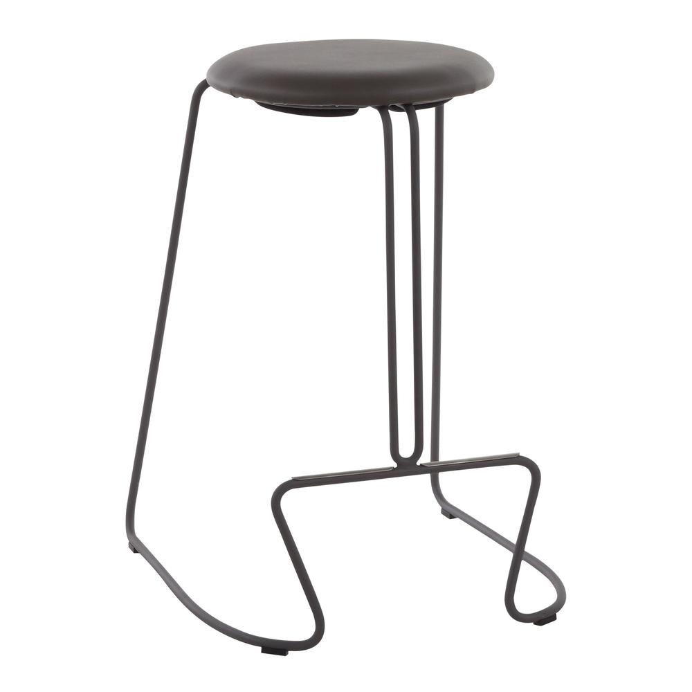 Grey Steel, Grey PU Finn Counter Stool - Set of 2. Picture 2