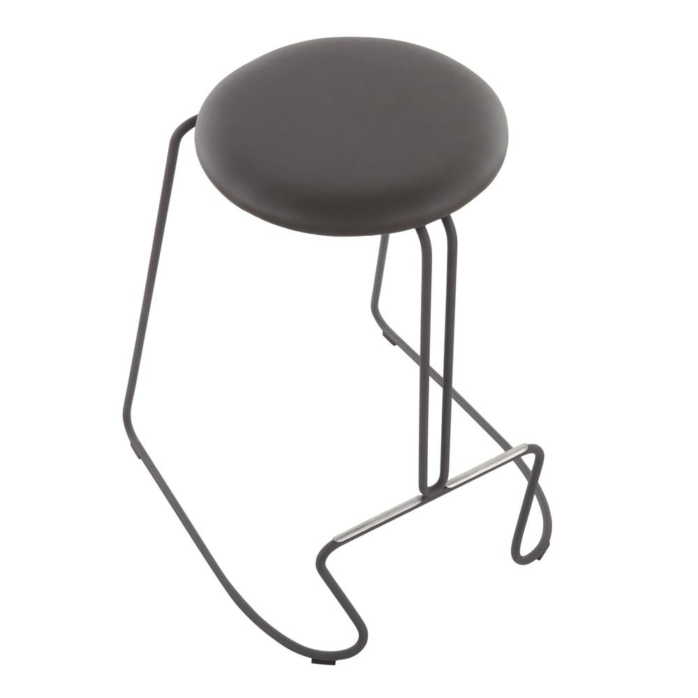 Grey Steel, Grey PU Finn Counter Stool - Set of 2. Picture 7