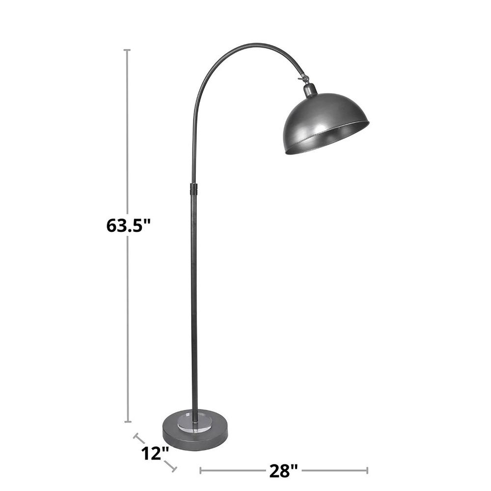 Gold Metal Emery Reader 64" Metal Floor Lamp. Picture 11