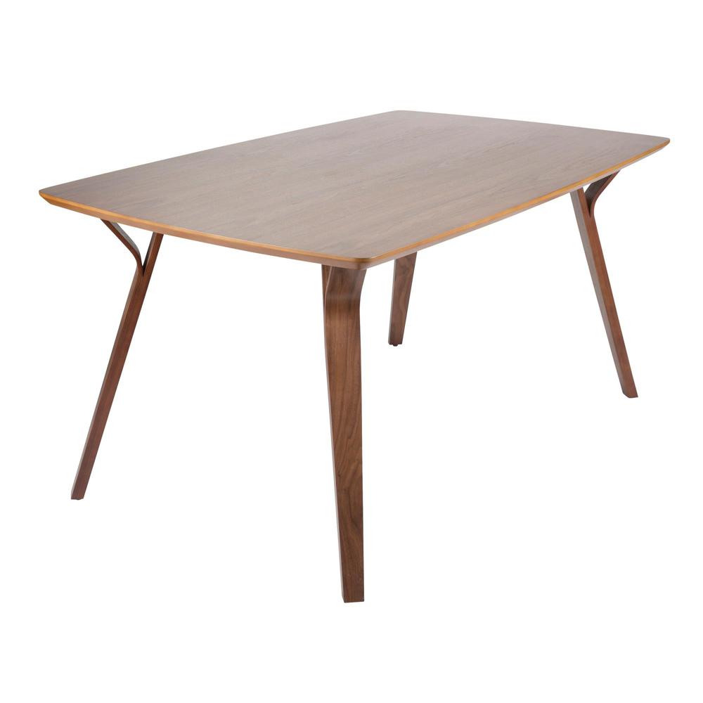 Walnut Wood Folia Dining Table. Picture 1