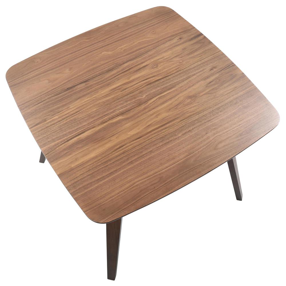 Folia Mid-Century Modern Dinette Table in Walnut. Picture 4
