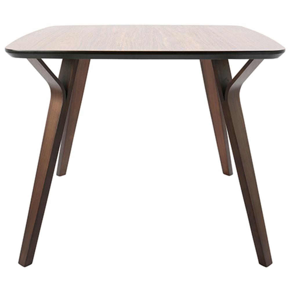Folia Mid-Century Modern Dinette Table in Walnut. Picture 3