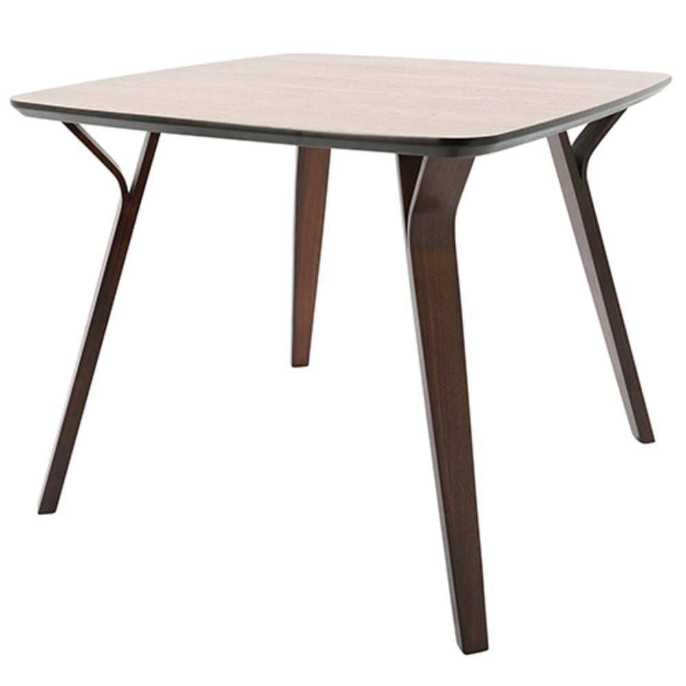 Folia Mid-Century Modern Dinette Table in Walnut. Picture 2
