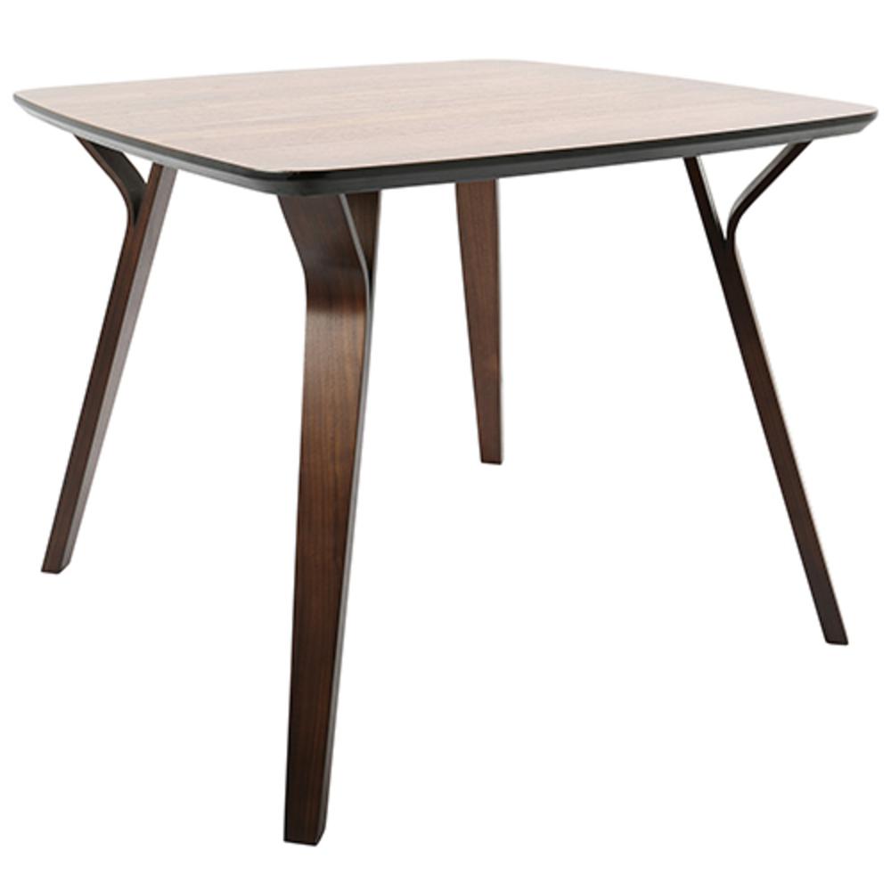 Folia Mid-Century Modern Dinette Table in Walnut. Picture 1