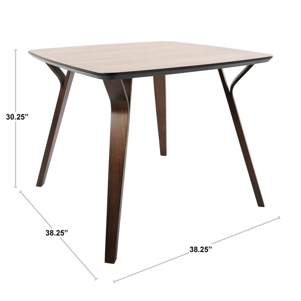 Folia Mid-Century Modern Dinette Table in Walnut. Picture 10