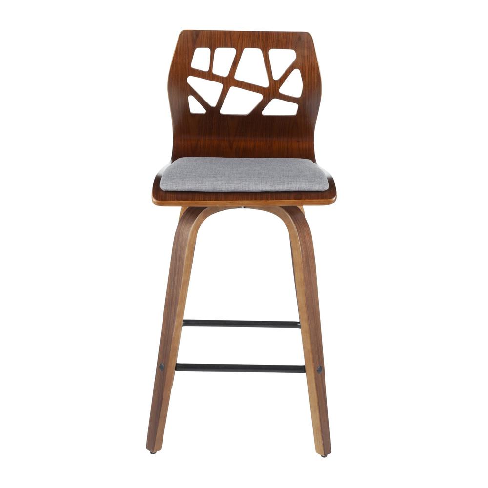 Grey Folia 26" Fixed Height Counter Stool - Set of 2. Picture 6