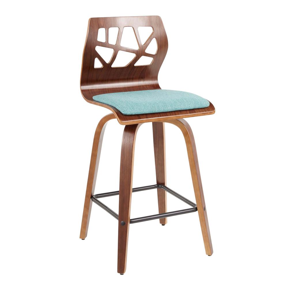 Brown Folia 26" Fixed Height Counter Stool - Set of 2. Picture 2