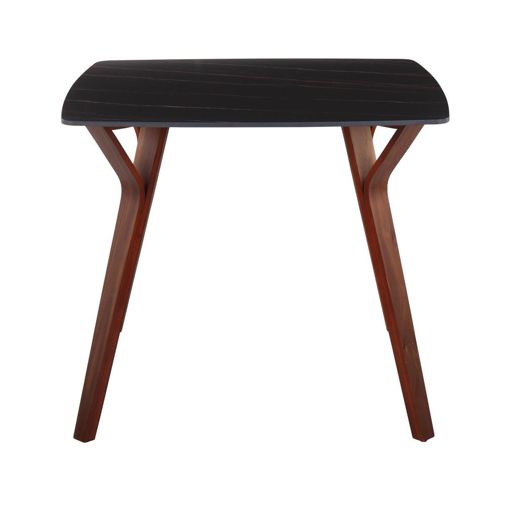 Walnut Wood, Black Textured Marble Folia Dinette Table. Picture 4