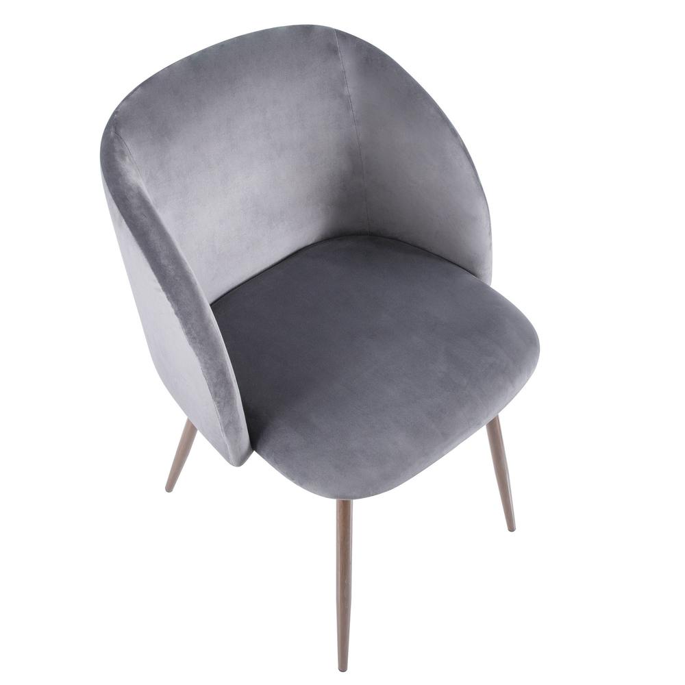 Walnut, Grey Fran Chair - Set of 2. Picture 7