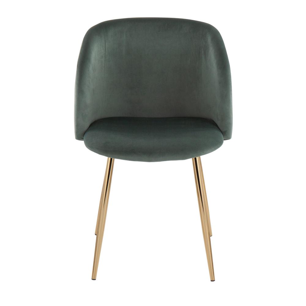 Gold Metal, Sage Green Velvet Fran Chair - Set of 2. Picture 6