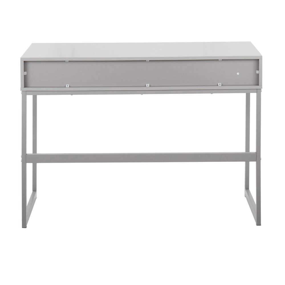 Grey Metal, Grey Wood Franklin Console Table. Picture 5