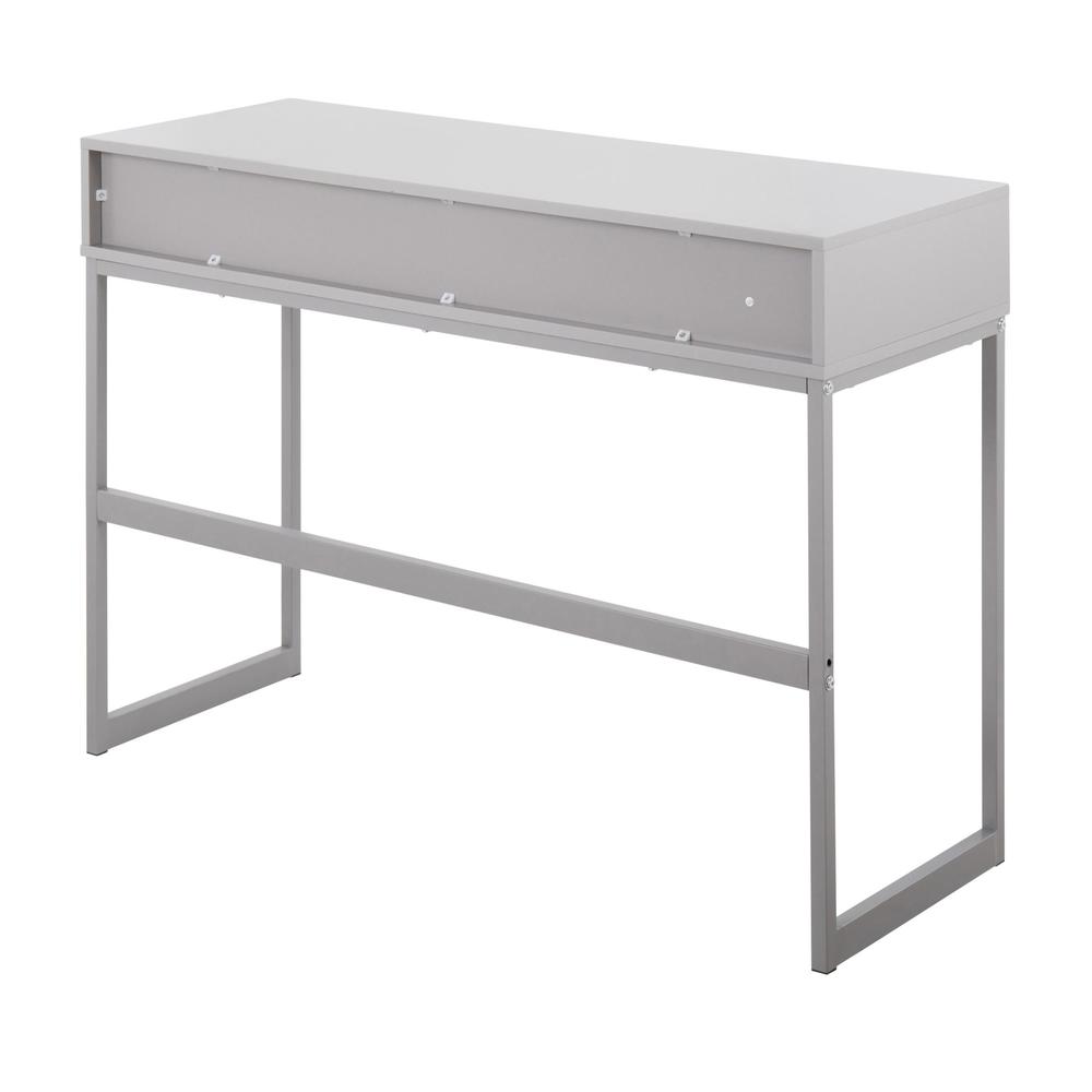 Grey Metal, Grey Wood Franklin Console Table. Picture 4