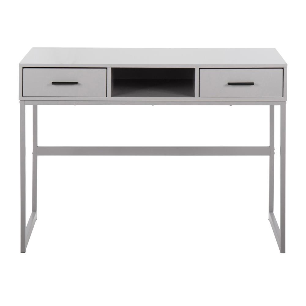 Grey Metal, Grey Wood Franklin Console Table. Picture 6