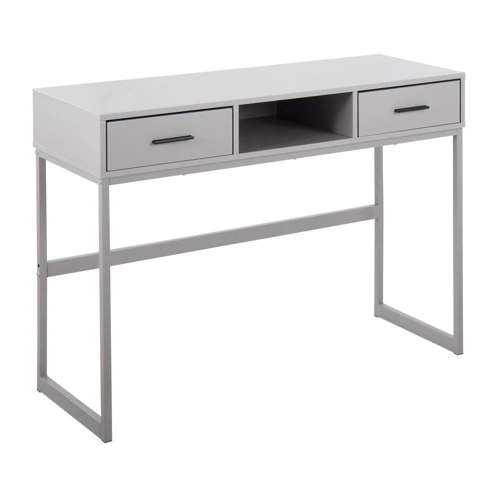 Grey Metal, Grey Wood Franklin Console Table. Picture 1