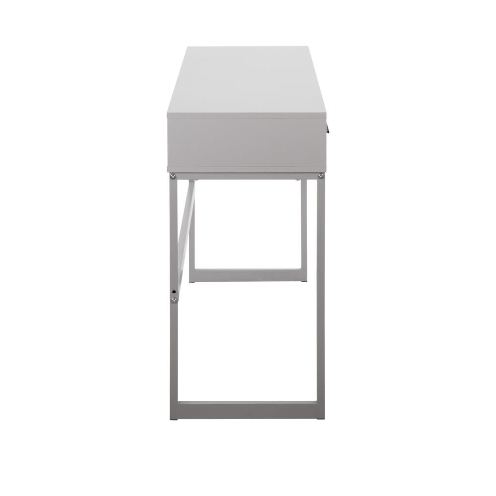 Grey Metal, Grey Wood Franklin Console Table. Picture 3