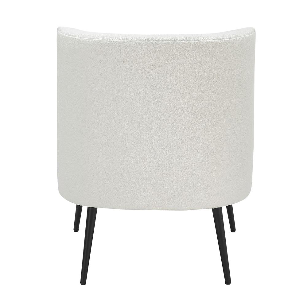 Black Metal, White Sherpa Fabric Fran Slipper Chair. Picture 4