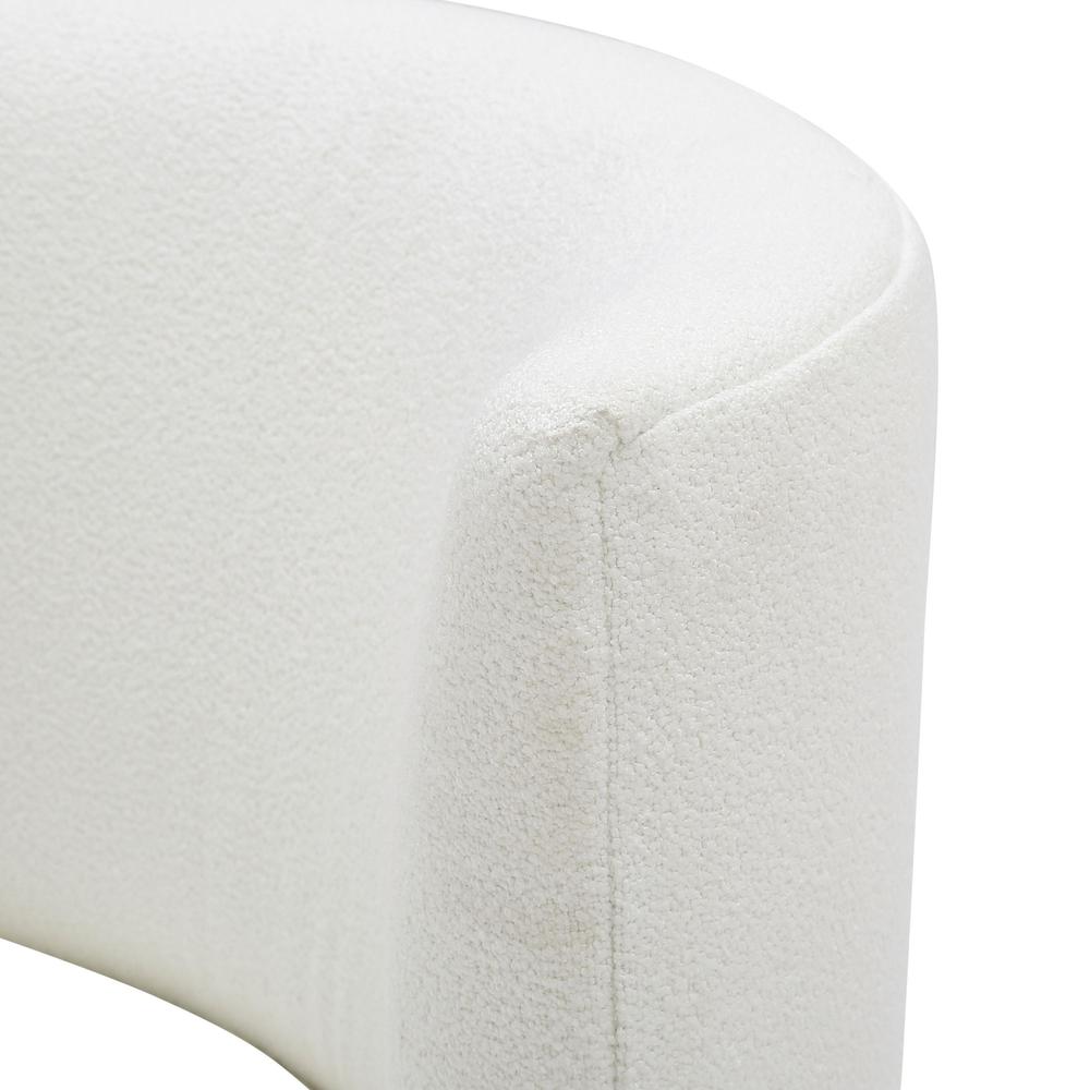 Black Metal, White Sherpa Fabric Fran Slipper Chair. Picture 7