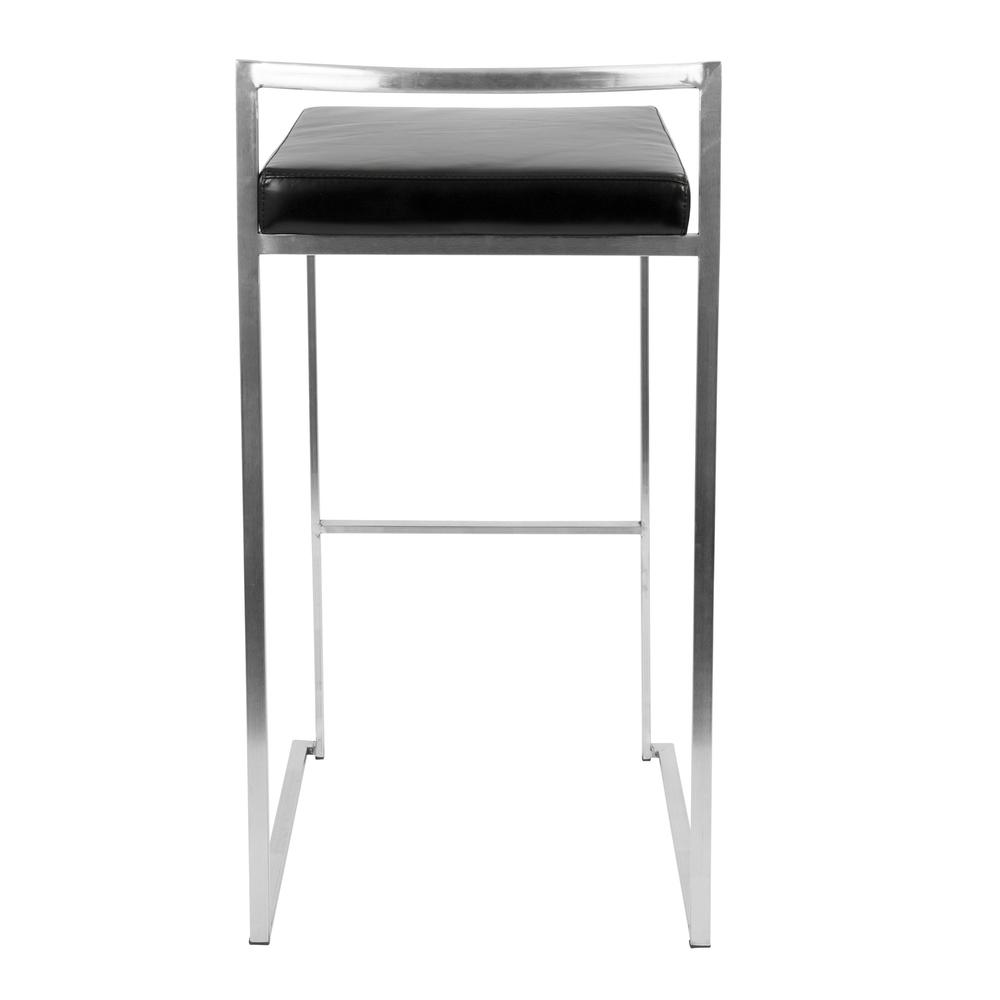 Black Fuji Stacker Barstool - Set of 2. Picture 5
