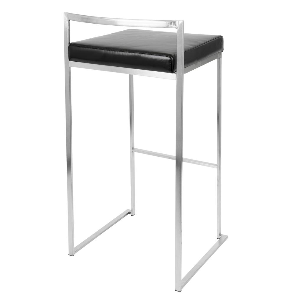Black Fuji Stacker Barstool - Set of 2. Picture 4