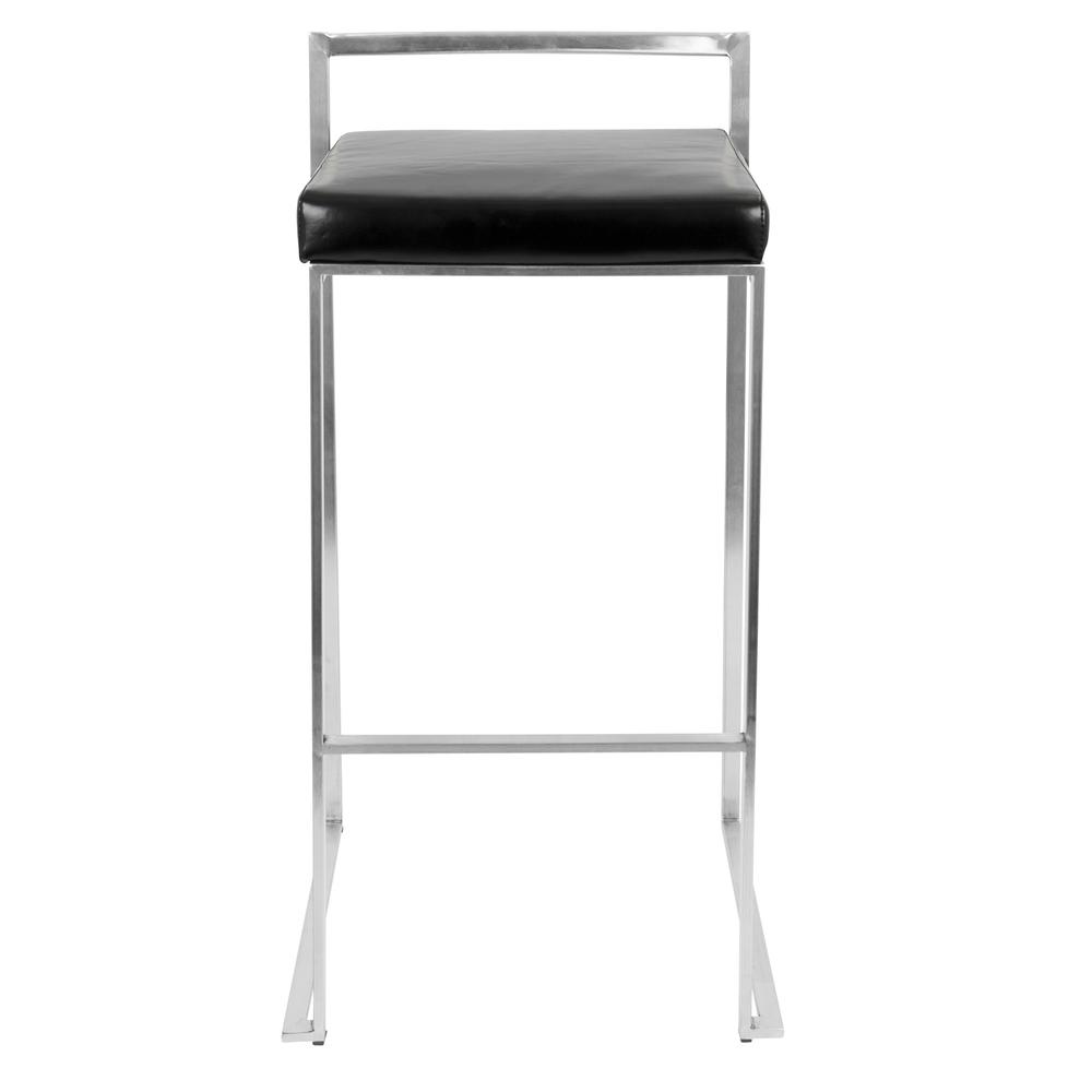 Black Fuji Stacker Barstool - Set of 2. Picture 6