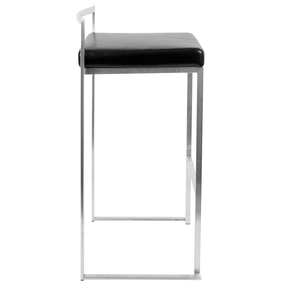 Black Fuji Stacker Barstool - Set of 2. Picture 3
