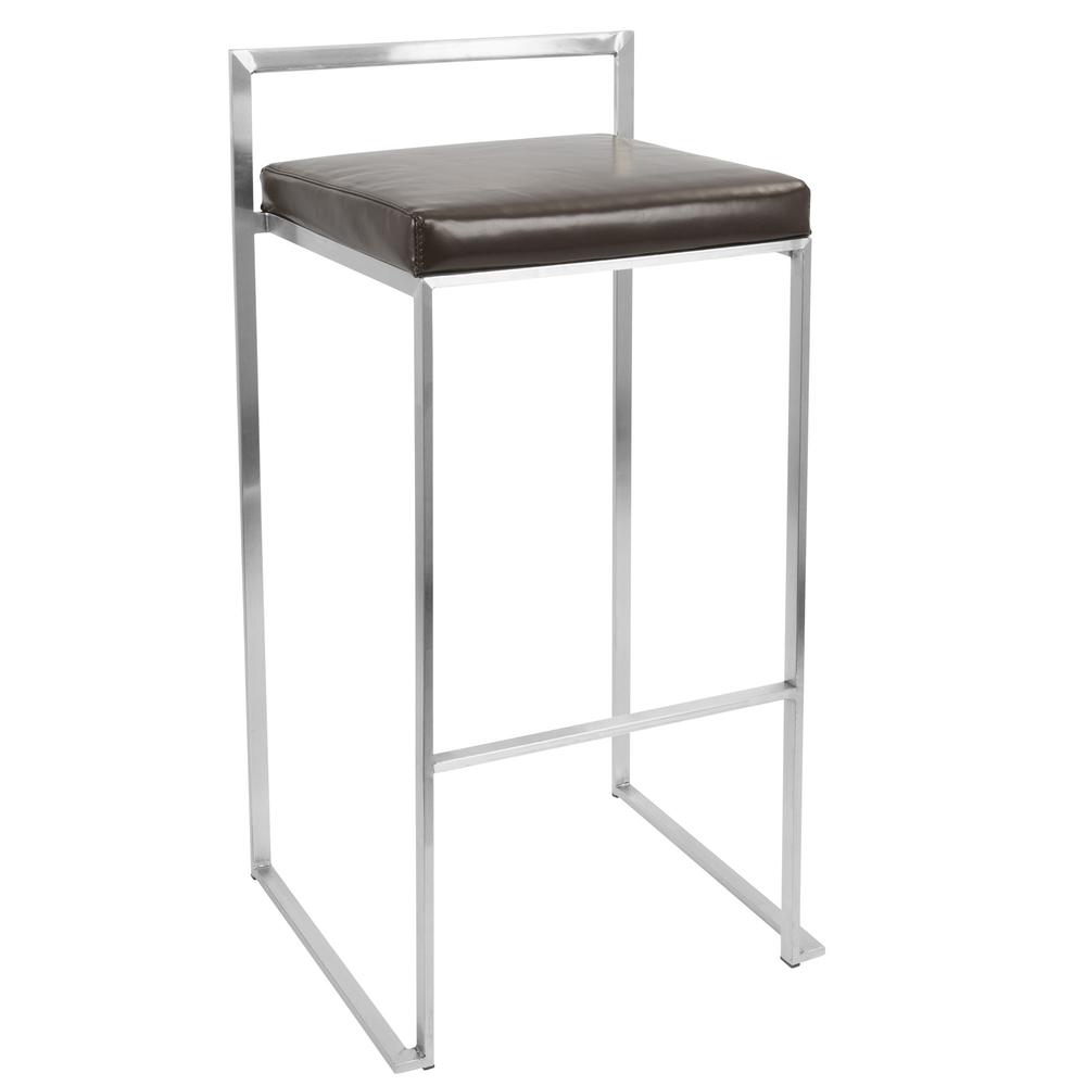 Brown Fuji Stacker Barstool - Set of 2. Picture 2