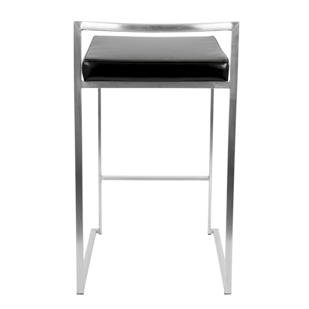 Black Fuji Stacker Counter Stool - Set of 2. Picture 5