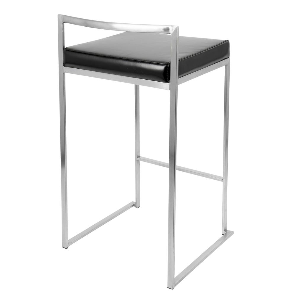 Black Fuji Stacker Counter Stool - Set of 2. Picture 4