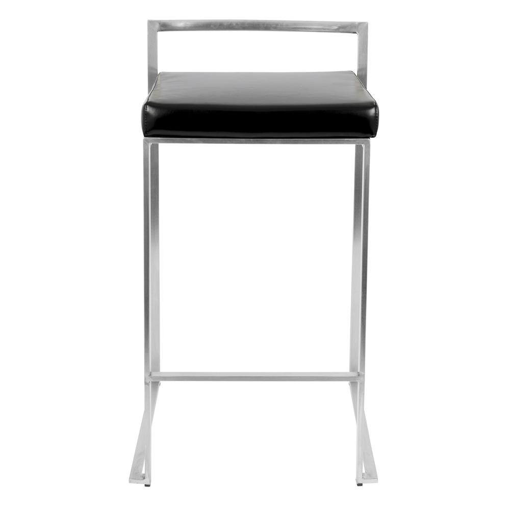 Black Fuji Stacker Counter Stool - Set of 2. Picture 6