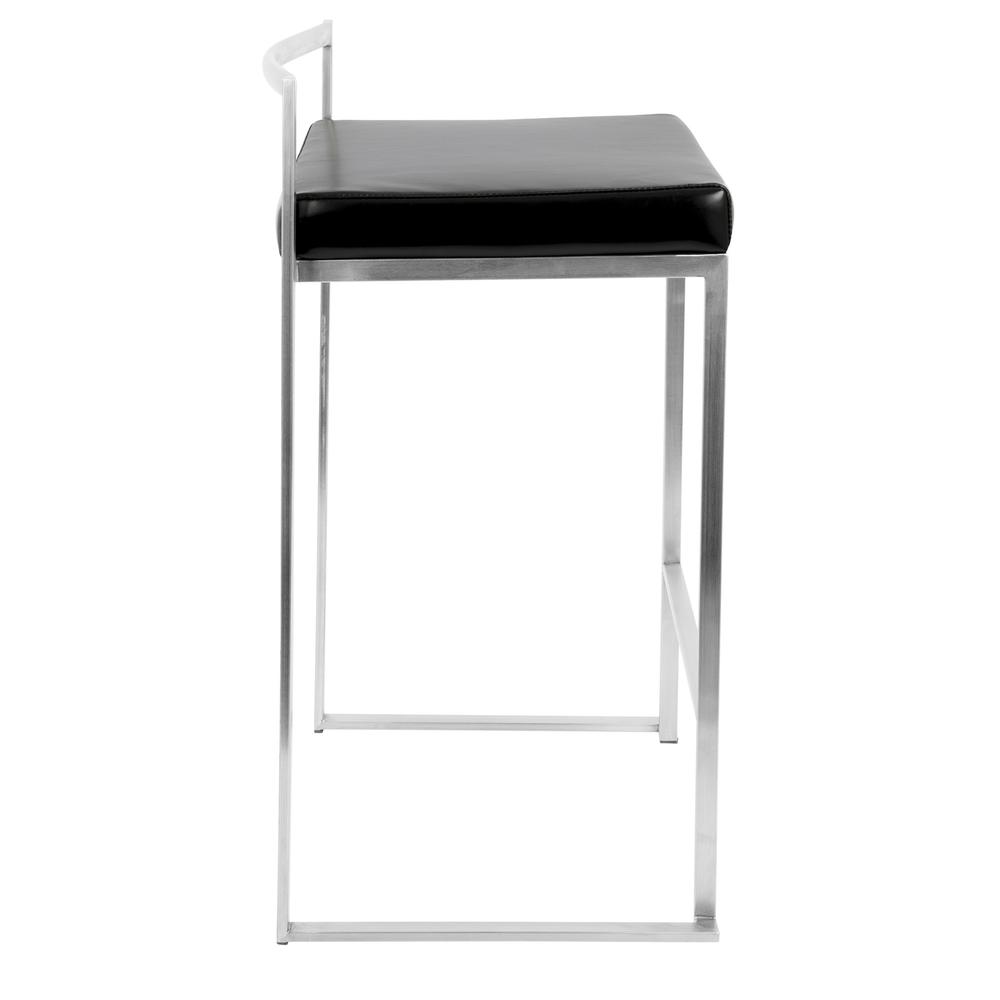 Black Fuji Stacker Counter Stool - Set of 2. Picture 3