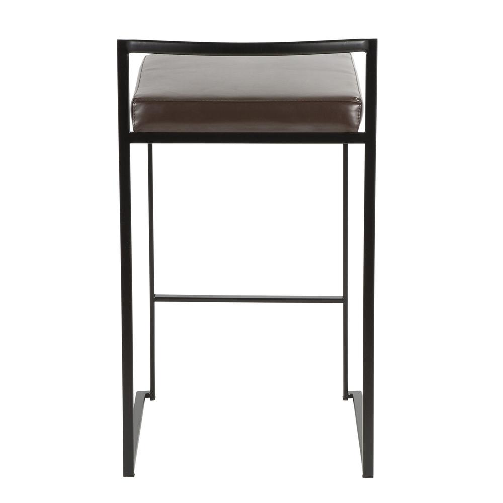 Black, Brown Fuji Stacker Counter Stool - Set of 2. Picture 5