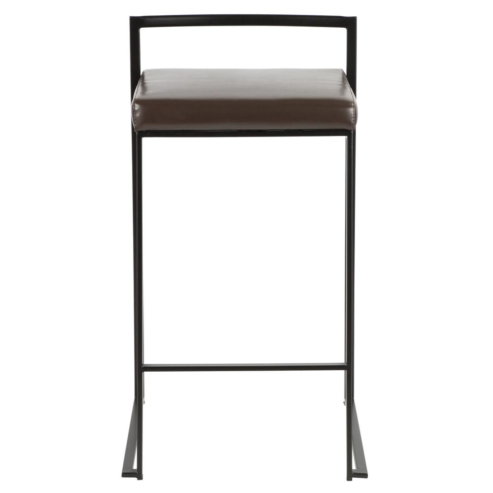 Black, Brown Fuji Stacker Counter Stool - Set of 2. Picture 6