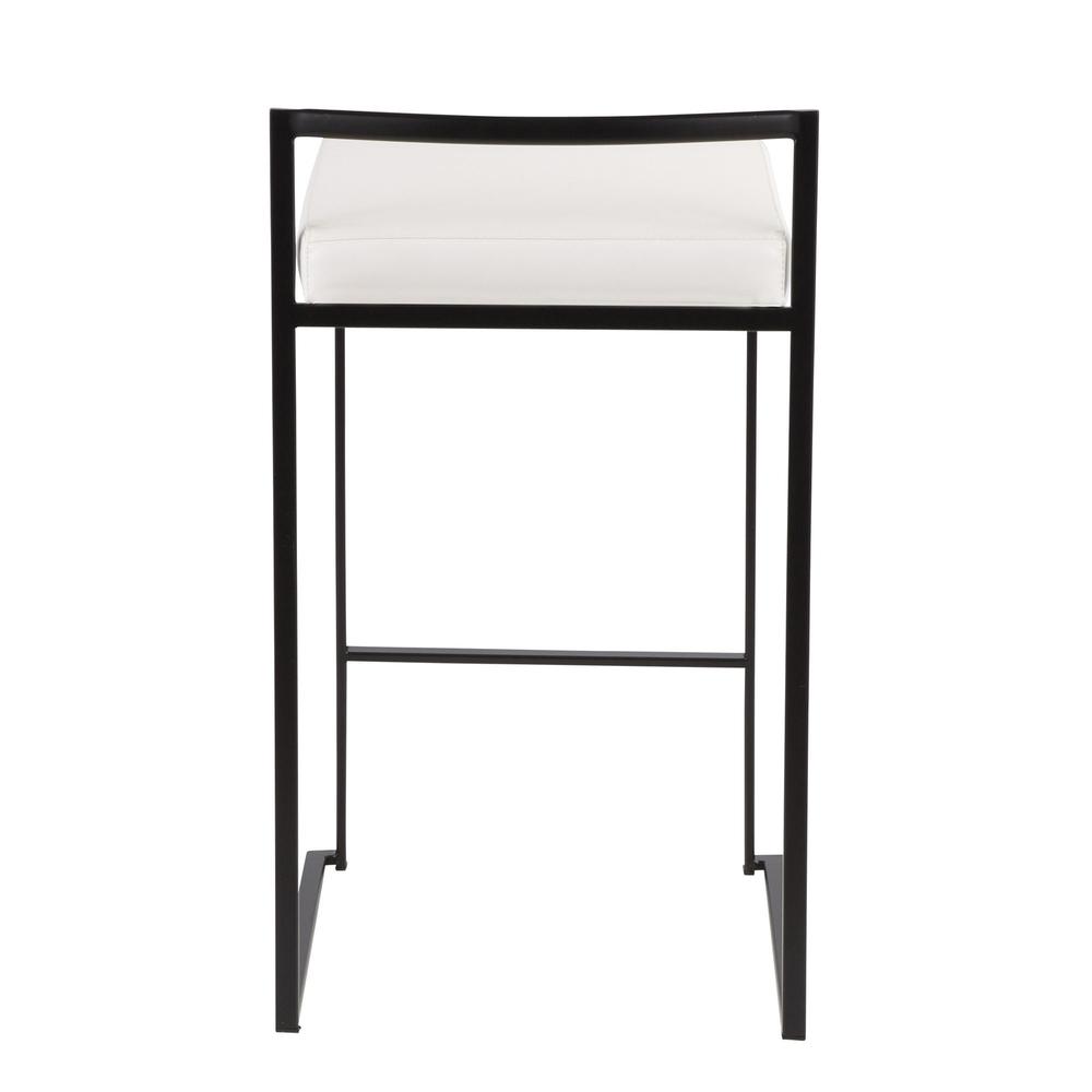 Black, White Fuji Stacker Counter Stool - Set of 2. Picture 5