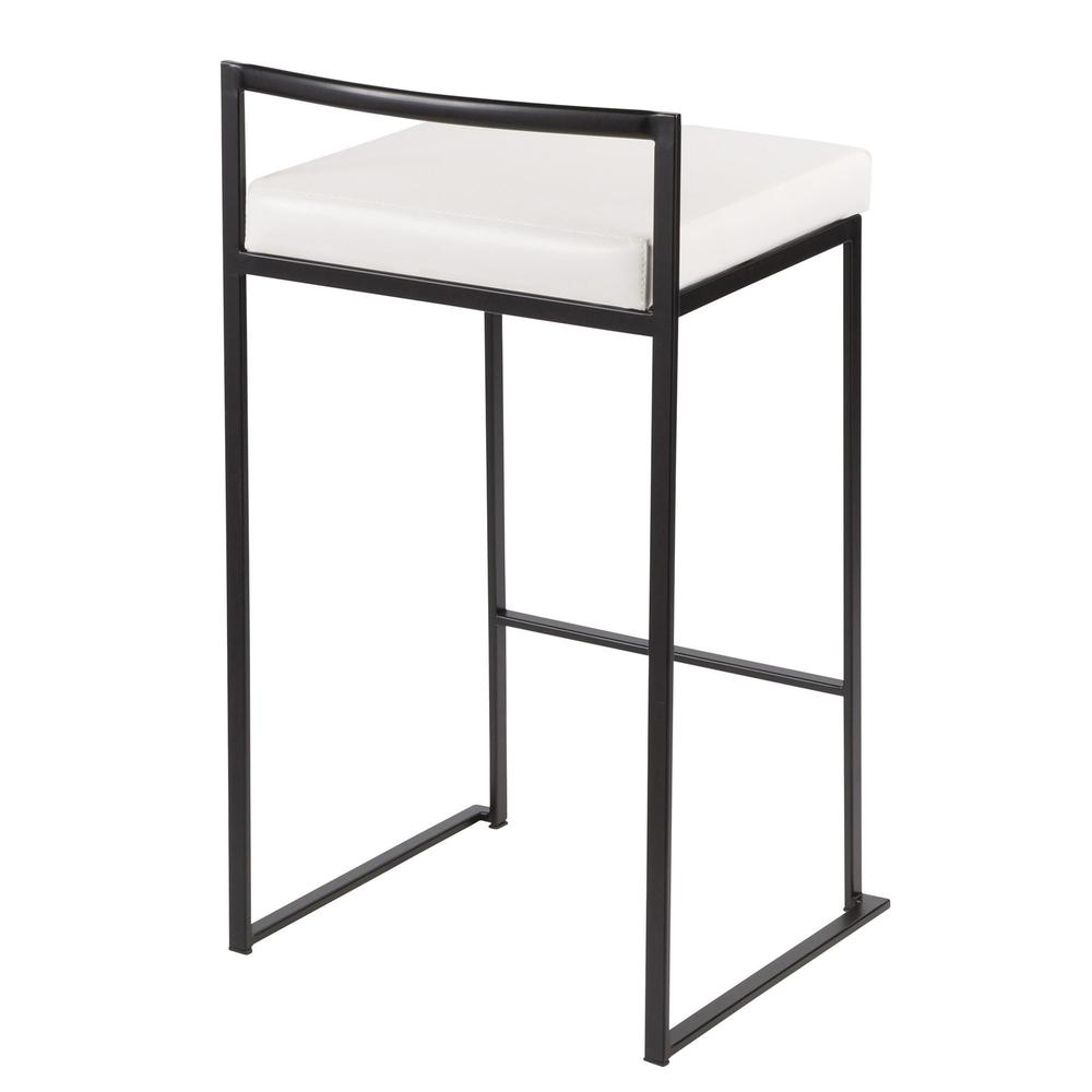 Black, White Fuji Stacker Counter Stool - Set of 2. Picture 4