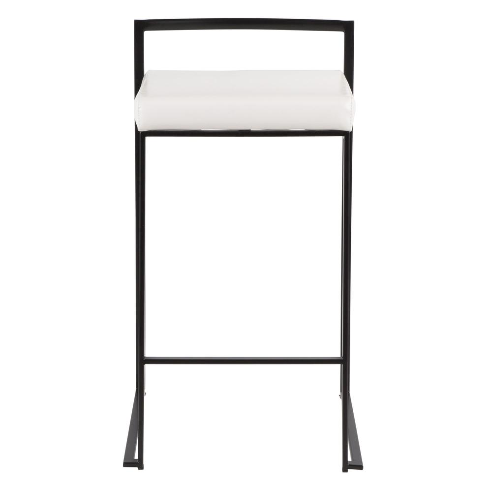 Black, White Fuji Stacker Counter Stool - Set of 2. Picture 6