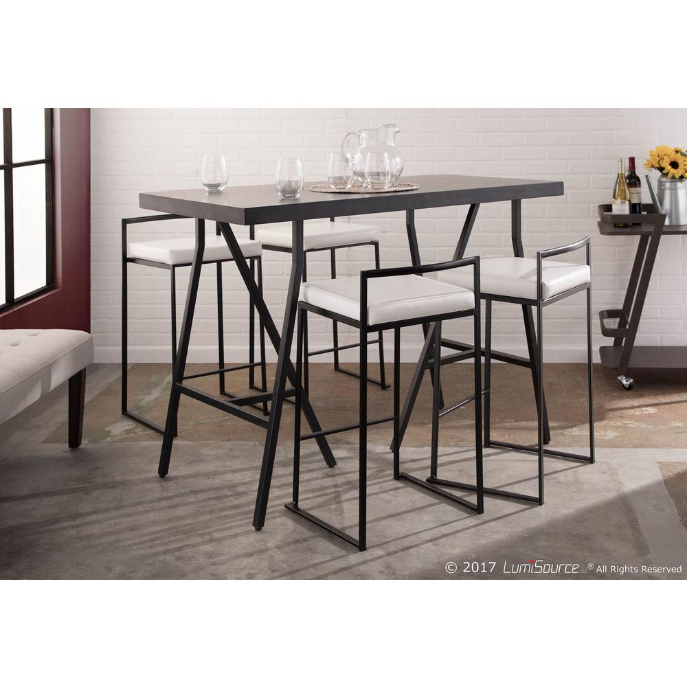 Black, White Fuji Stacker Counter Stool - Set of 2. Picture 10