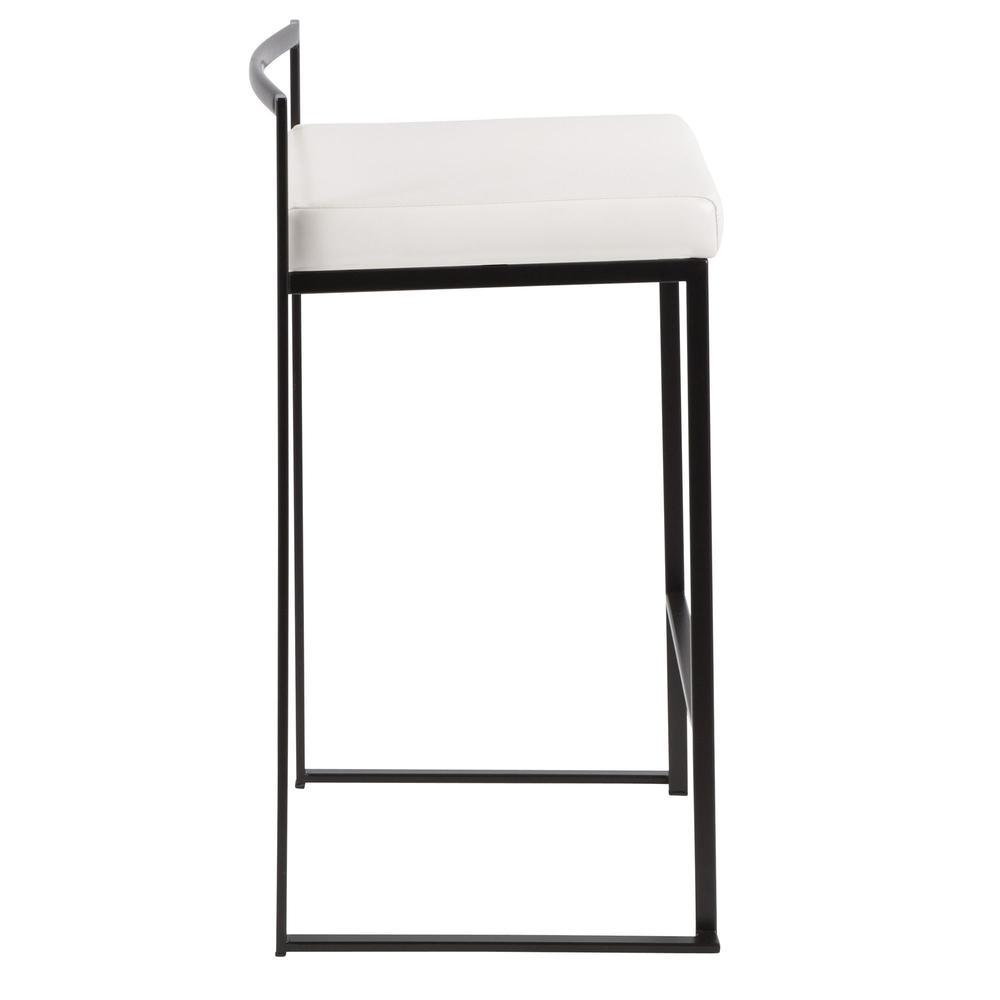 Black, White Fuji Stacker Counter Stool - Set of 2. Picture 3